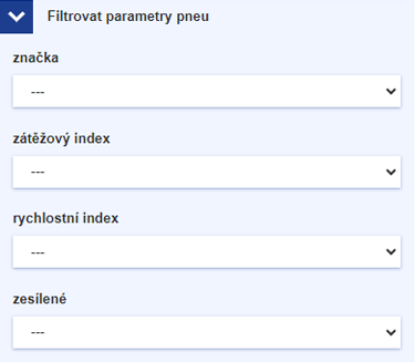  Můžete zvolit i doplňující parametry